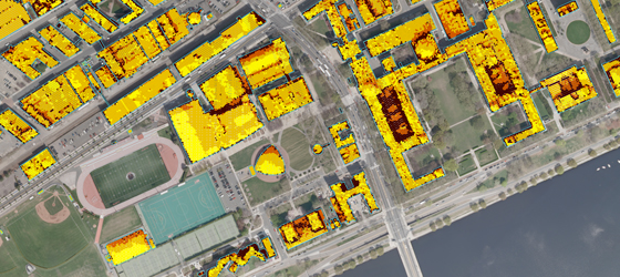 A screenshot of the Cambridge Solar Map