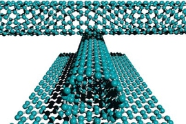 MIT researchers are designing sensors that use carbon nanotubes, shown here in middle and at top, to detect hazardous gases.