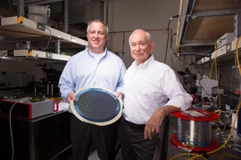 Associate Professor Michael R. Watts (left) and Professor Lionel C. Kimerling (right).