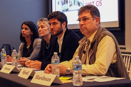 (From left) Serena Parekh, Jennifer Leaning, Nahuel Arenas, and Ali Al Jundi