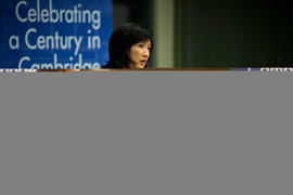 Michelle K. Lee, undersecretary of commerce for intellectual property and director of the United States Patent and Trademark Office (USPTO), speaks at MIT.