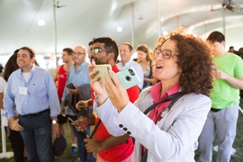 The MIT community turned out to greet the incoming class.