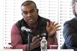 A panel of judges — including Nigel Jacob, co-founder of the Mayor’s Office of New Urban Mechanics for the City of Boston — selected eight finalists to enter the DesignX program in January 2016 for a two-week workshop followed by a semester-long course.
