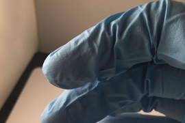 MIT researchers have fabricated a stamp made from forests of carbon nanotubes that is able to print electronic inks onto rigid and flexible surfaces. 