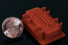 A 3-D-printed manufacturing device can extrude fibers that are only 75 nanometers in diameter, or one-thousandth the width of a human hair.
