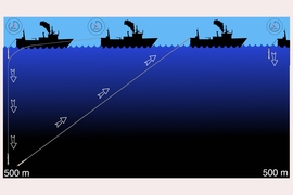 A new MIT-designed ocean sensor is designed to free-fall off the back of a moving ship. The instrument takes physical and biological measurements down to 500 meters, and can be pulled back up within minutes, and dropped again, without having to stop a research vessel. 