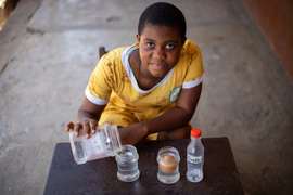 A student going through one of PEN's projects