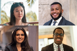 Yiming Chen ’24, Wilhem Hector, Anushka Nair, and David Oluigbo