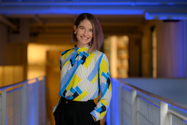 Catherine D’Ignazio portrait with blue lighting